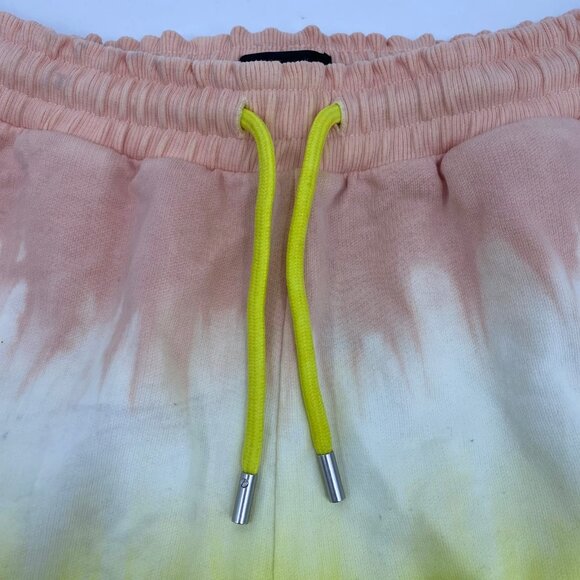 ATM Pink Yellow Tie Dye High Waist Drawstring Shorts | NWT - Picture 5 of 8
